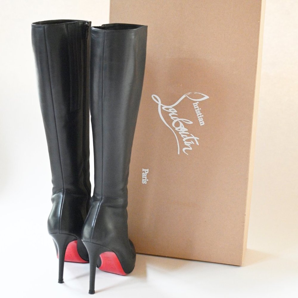 Simple Botta Knee High Black Leather Boots